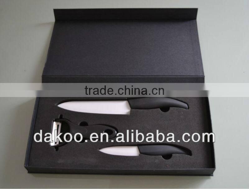 3"+6"+Peeler Ultra Sharp Kitchen Ceramic Cutlery Knives Set With Gift Box Package