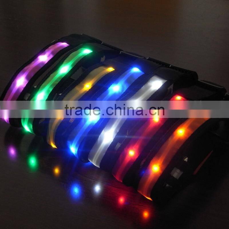 Colorful led light dog cat pet collar leash for pet safety at night
