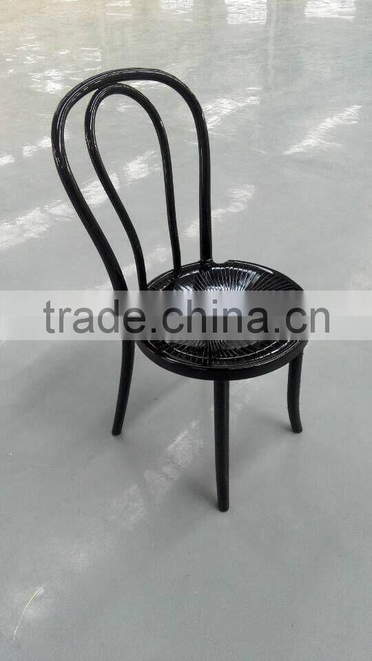 black resin Thonet chair hotel dining chair resin chair