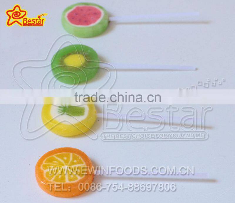 Flat Mix Fruit Handmade Lollipop