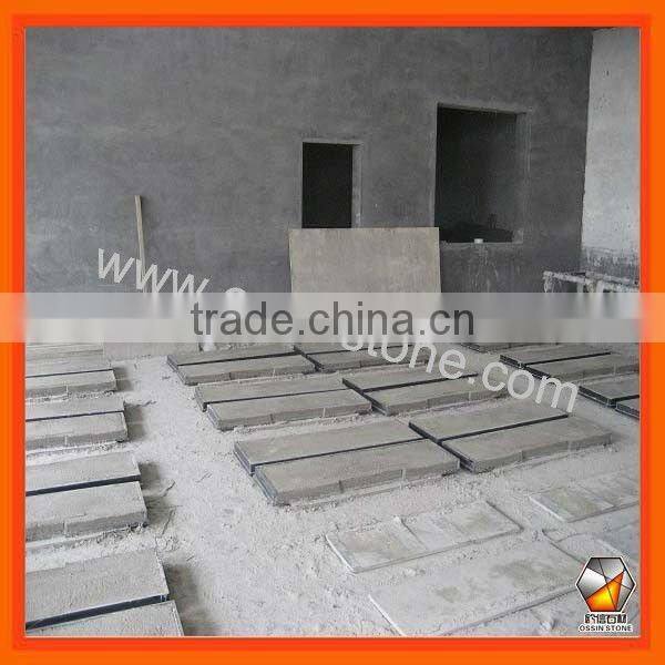 Black Granite Jointed & Filled Curved Hearth