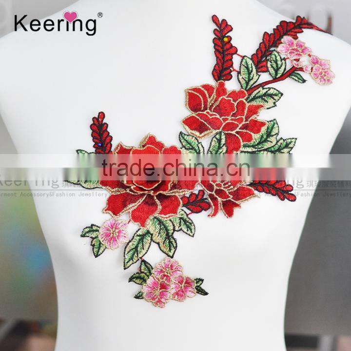 Hot Sale New Design Pretty Flower Clothing Embroidery Patch WEF-770