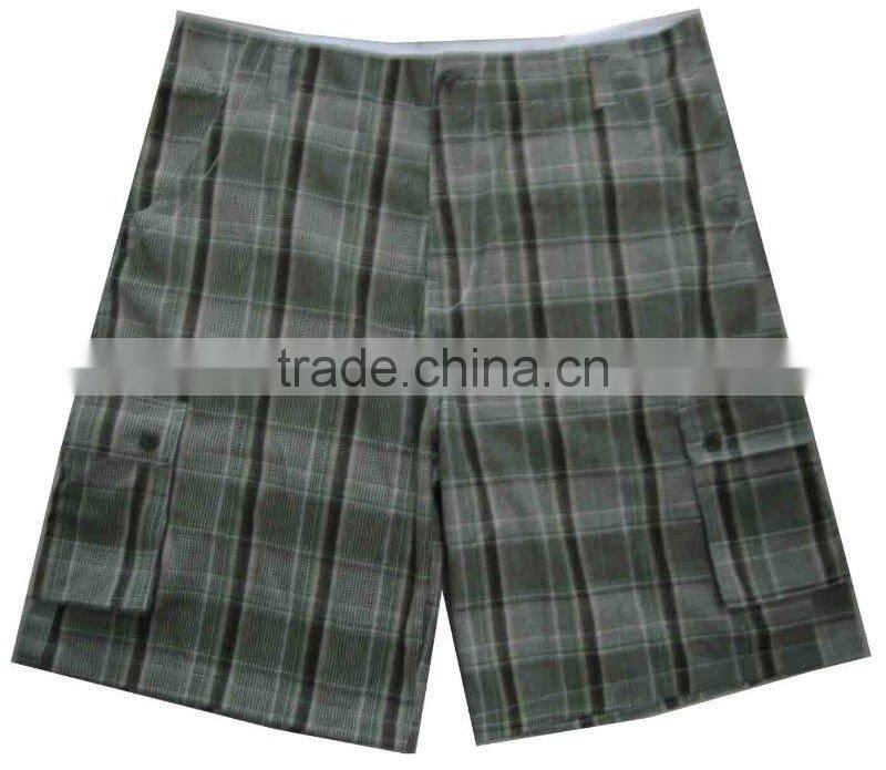 POPULAR!BU-090A Men's YD Check Shorts