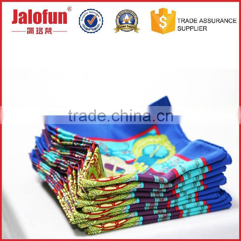 factory price quality logo print silk scarf custom football fan scarf
