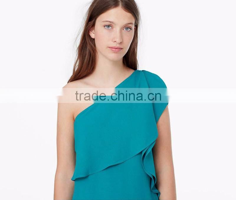 pleated sexy party one shoulder dress pattern