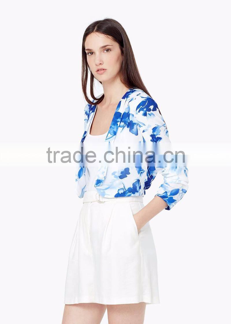 latest women custom print fancy blazer design