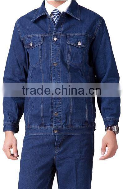 button front stone washed 10.5OZ cotton denim jacket jeans denim pants