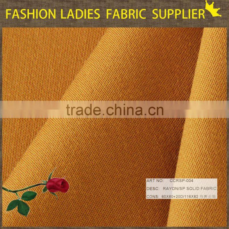 solid spandex sateent rayon fabric