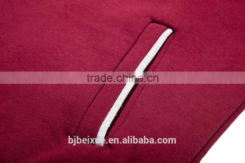 High quality supplier wholesale cotton fleece fashion plain zipper gym custom printed hoodies