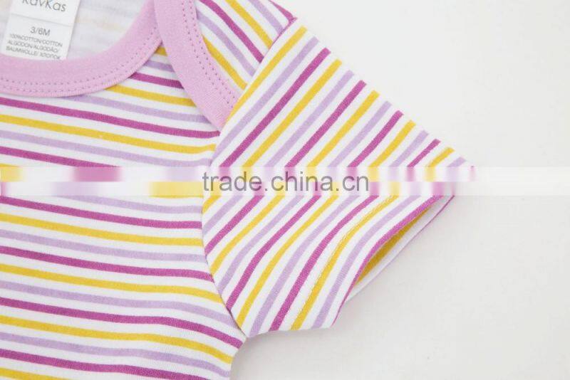 2017 Baby Clothes Stripe Style 100% Cotton Baby Rompers For Girl Jumpsuit