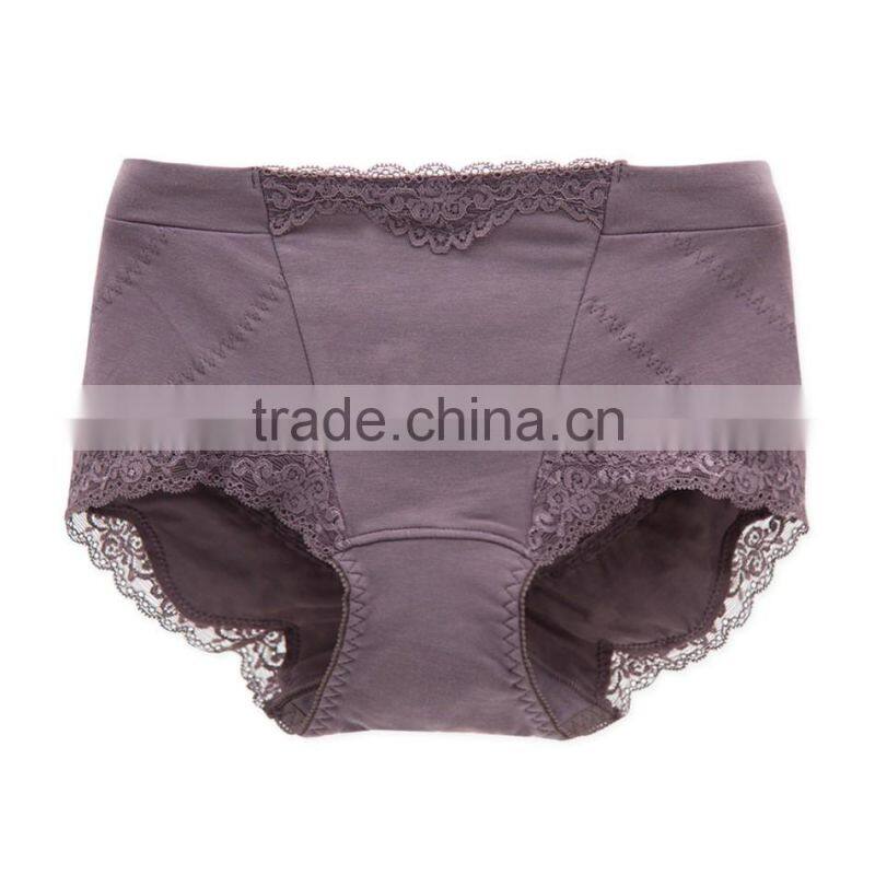 Factory Colorful 95% Cotton 5% Spandex with Lace Custom Sexy Fancy Woman Underwear