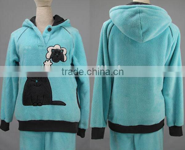 Best selling soft coral fleece women funny printed animal pajamas