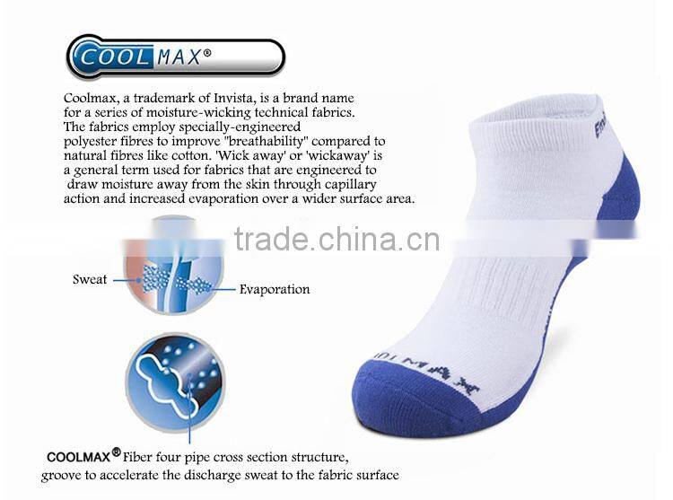 Retail wholesale custom unisex sport outdoor quick dry coolmax socks