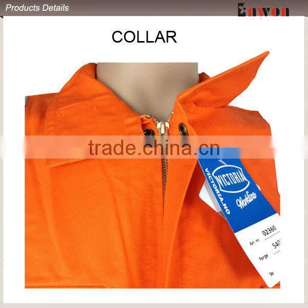 New Design Breathable Reflective Orange Cotton Coveralls