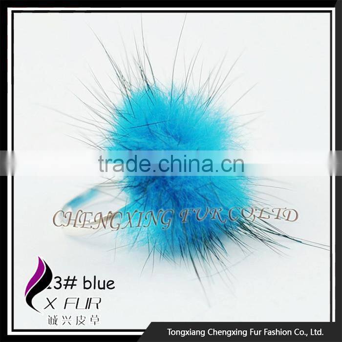 CX-A-27 Beautiful Mink Fur Ball Headband Wholesaler