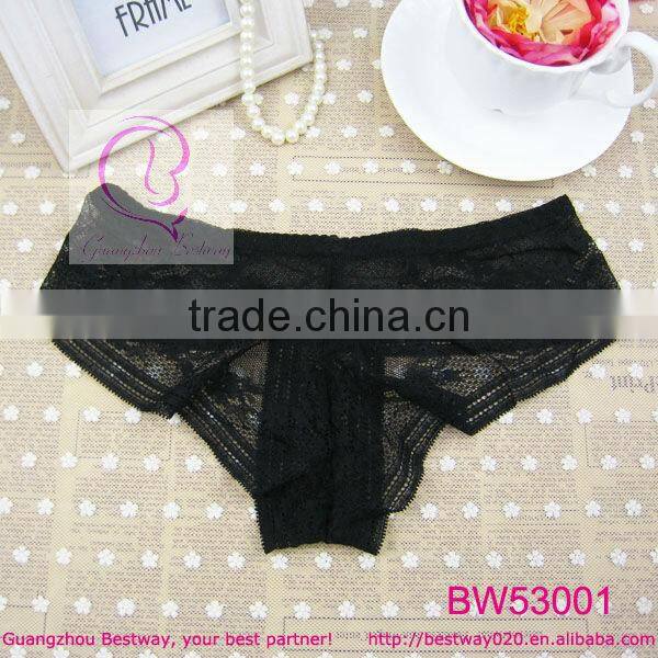 Girls transparent lace underwear