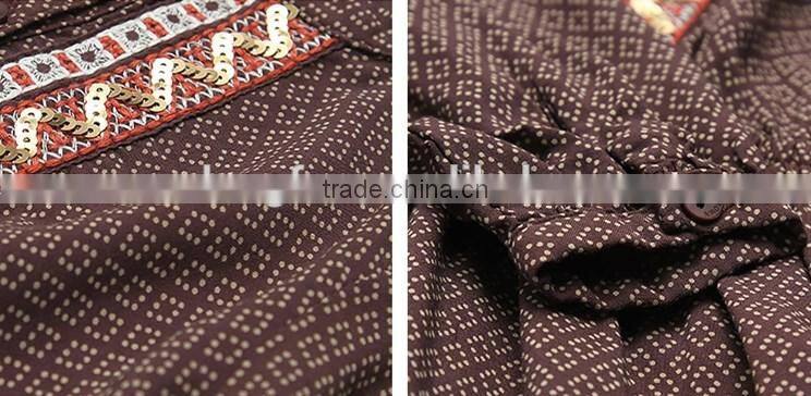 fall boutique girl clothing vintage long sleeve 100% cotton casual girl child dress custom high quality