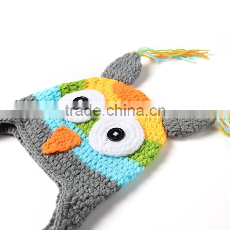 Lovely Baby Hot Sale Newborn Baby Infant Toddler Knit Crochet Photo Prop Costume Owl Hat