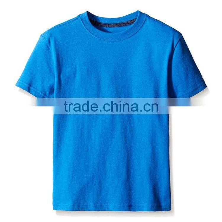 China wholesale new style round neck kids 100% pima cotton blank t-shirt