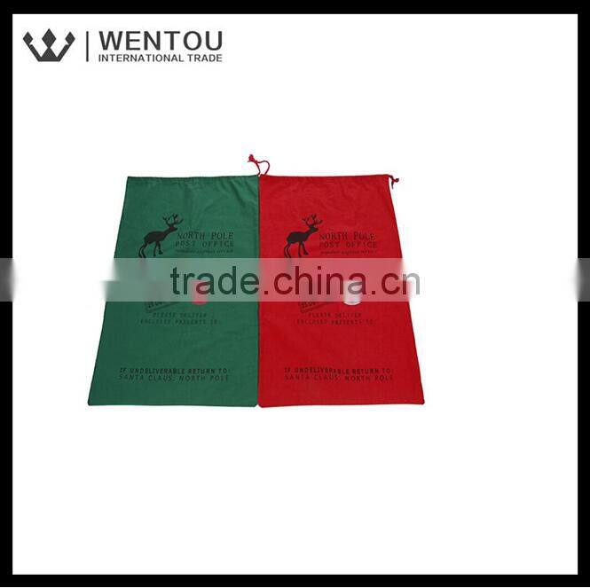 Wholesale Personalized Monogrammed Christmas gift bag with drawstring