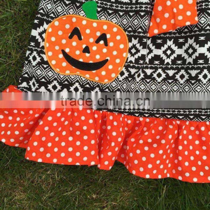 girls Halloween dress black Halloween cheap dress kids boutique dress girls party dress with necklace and hairbow