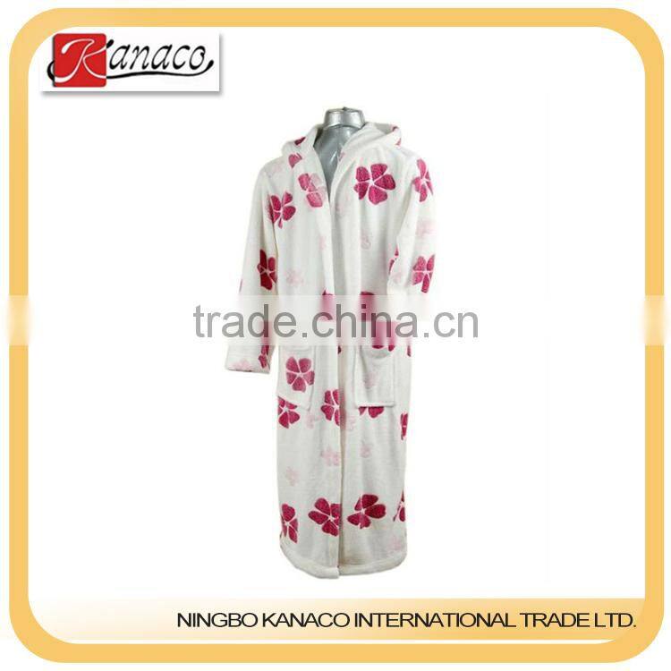 2012 polyester coral fleece robe(KN-RB-32)