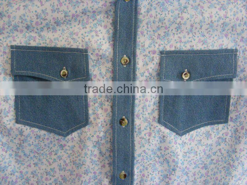 two pockets fancy men shirts printing