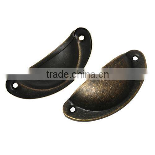 Antique Bronze Moon Jewelry Wooden Box Cabinet Pull Handle Knobs 8.2cm x3.3cm