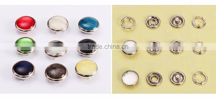 Metal Silver Ring Snap Button