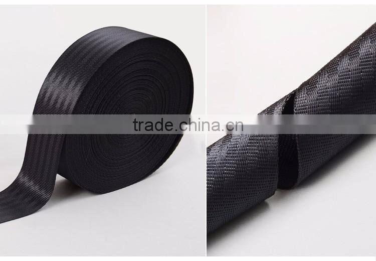 47mm Black Polyester Car Seat Belt Webbing