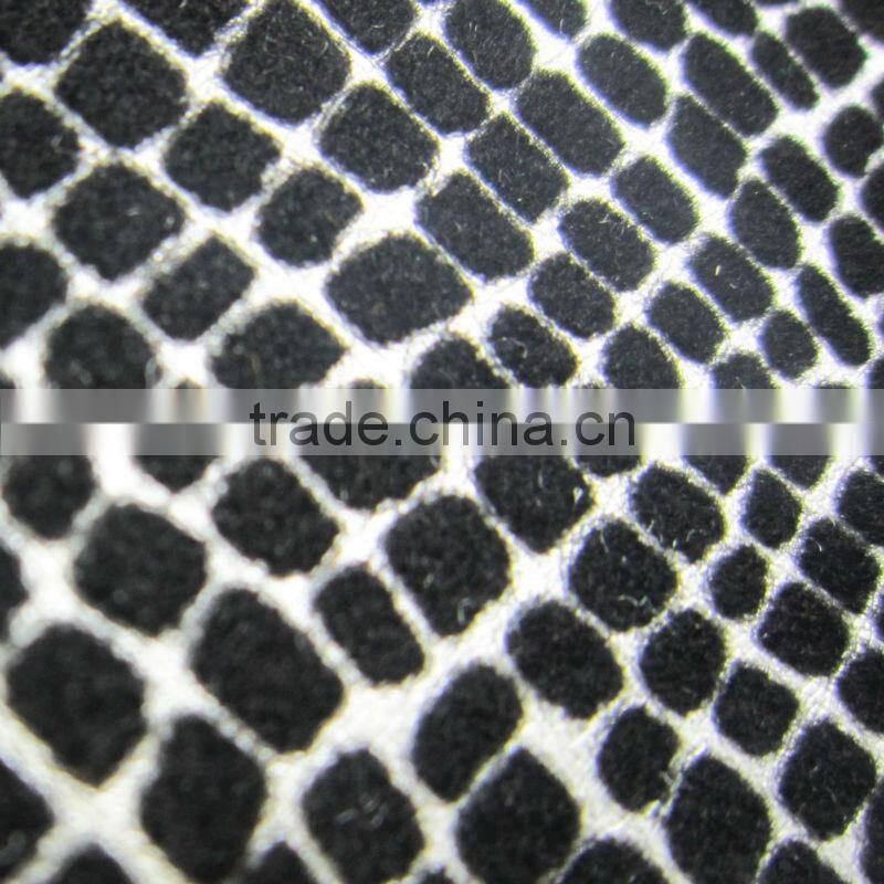 Leather Material, PU Leather, flocking PU leather for sofa
