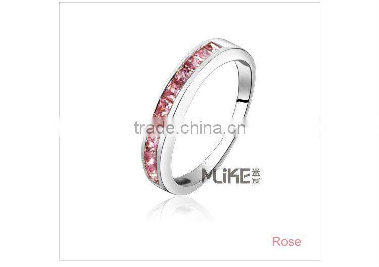 Crystal 925 Sterling silver ring M4003