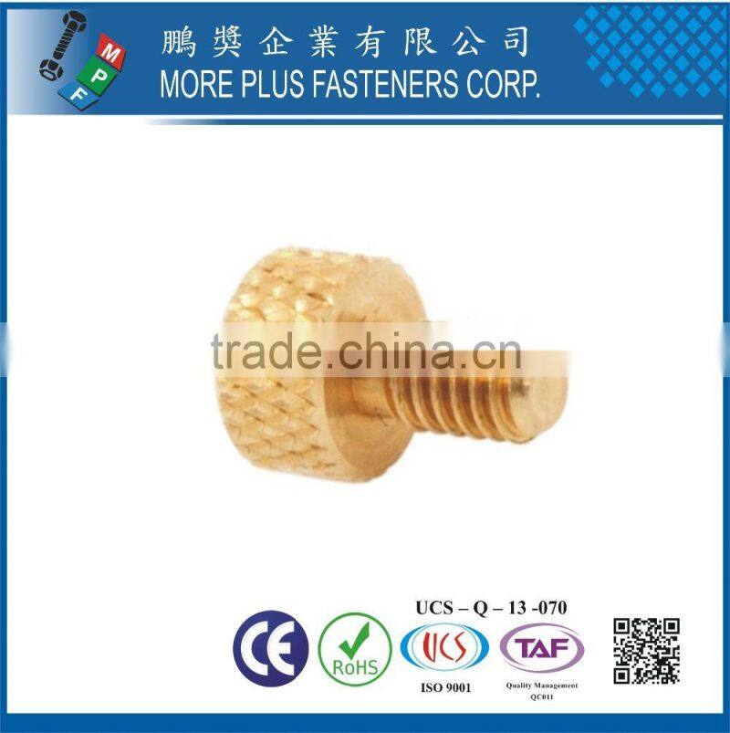 Made in Taiwan Brass M4 Knurled Head Diamond Thumb Screw