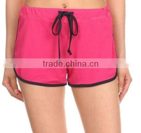 Hot Simplicity Women sports shorts Elastic Drawstring Waistband Summer Shorts