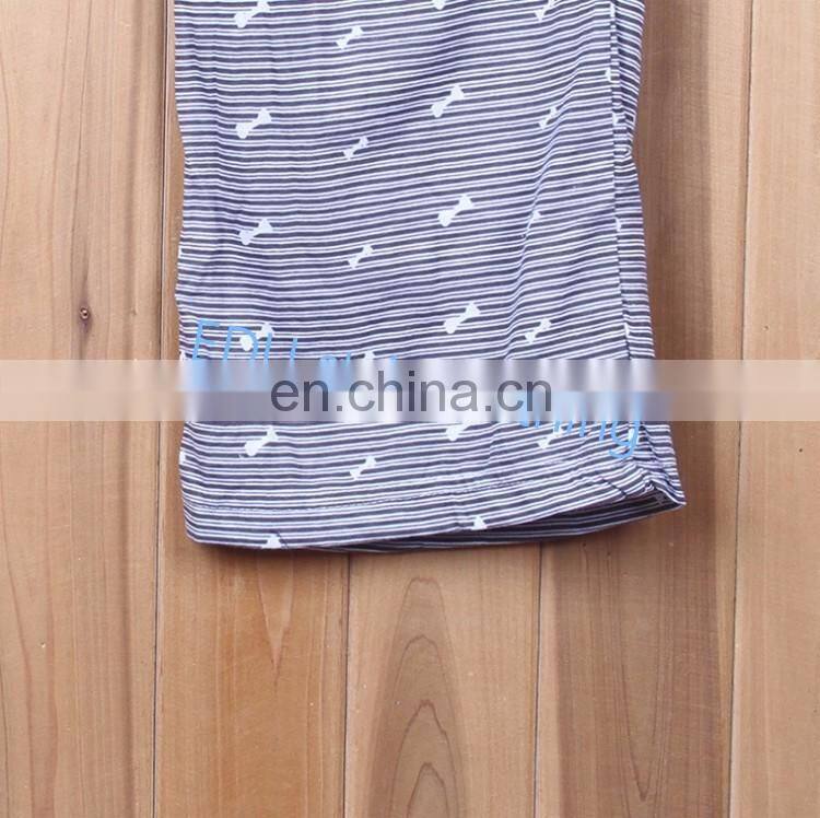 Custom printing high quality striped pajamas for boys