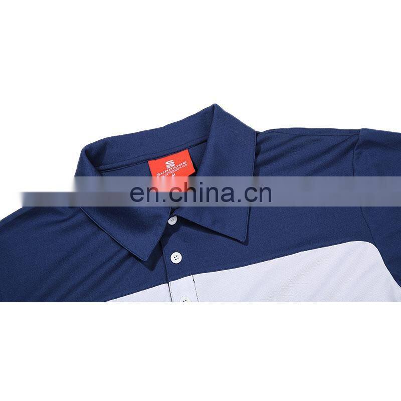 Men's Short Sleeve Mesh Colorblock Polo Shirt
