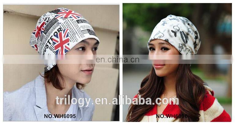 wholesale printted cotton turban sleeve hip hop cap fashion street hat