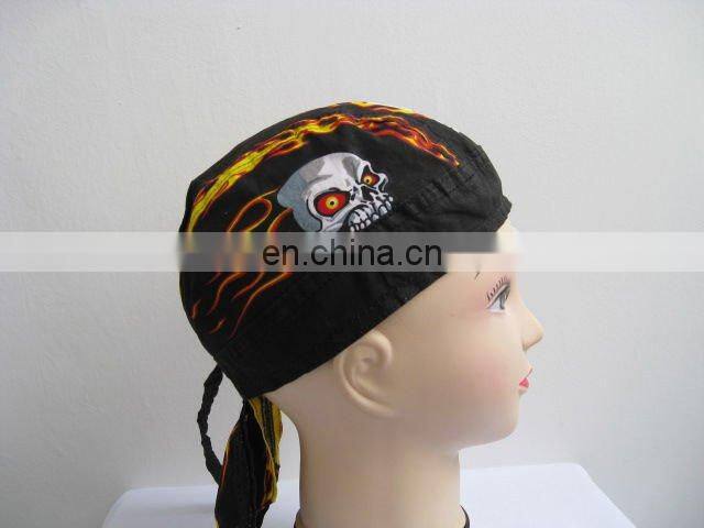 Active printed 100% cotton, bandana cap,colorful, customized, pirate cap,doo-rag