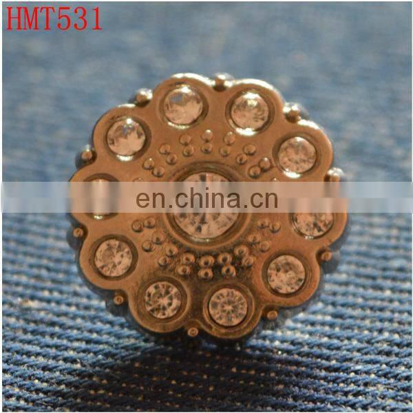 diamond rhinestone jeans button