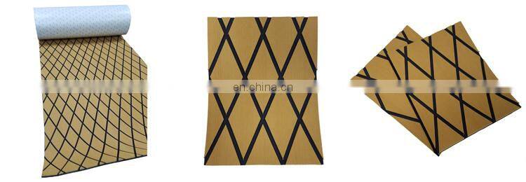 Anti-slip Customized EVA Faux Teak Sheet Boat Flooring