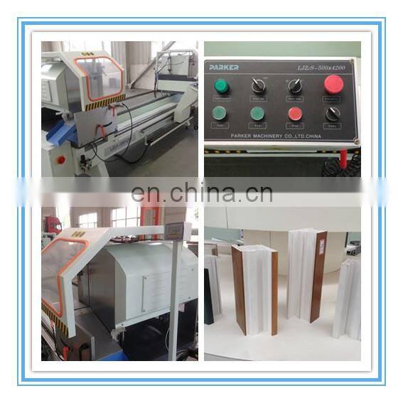 aluminum and PVC window profiles double head cutting saw with CE certificate