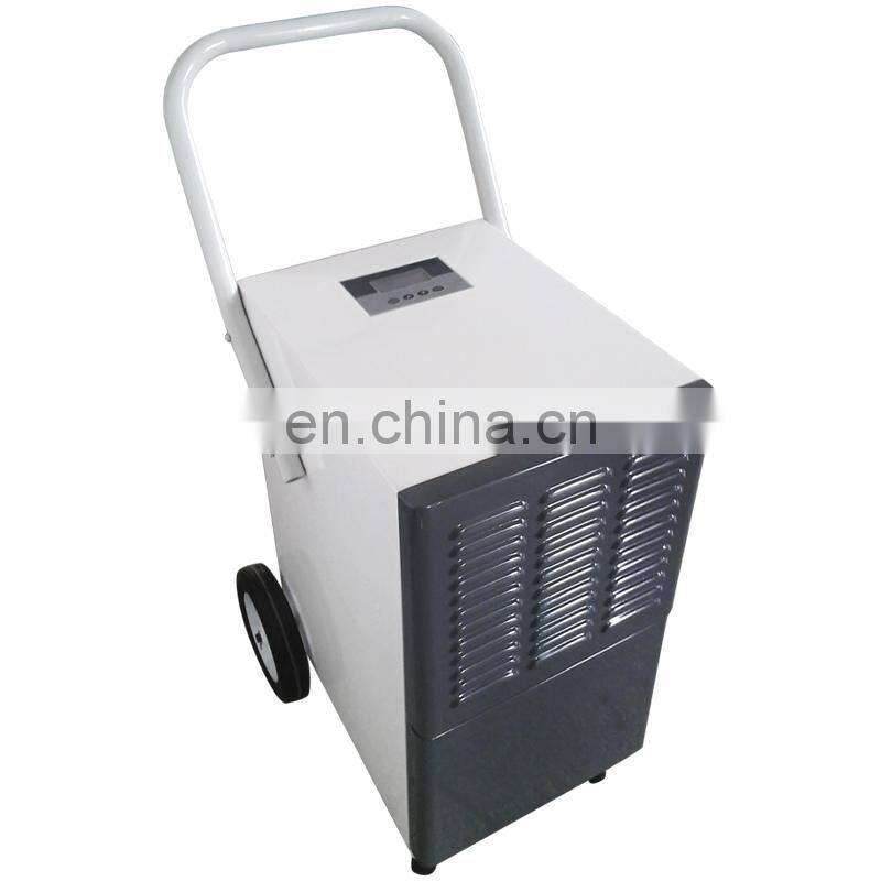 Basement air dryer dehumidifier machine with big wheels and handle