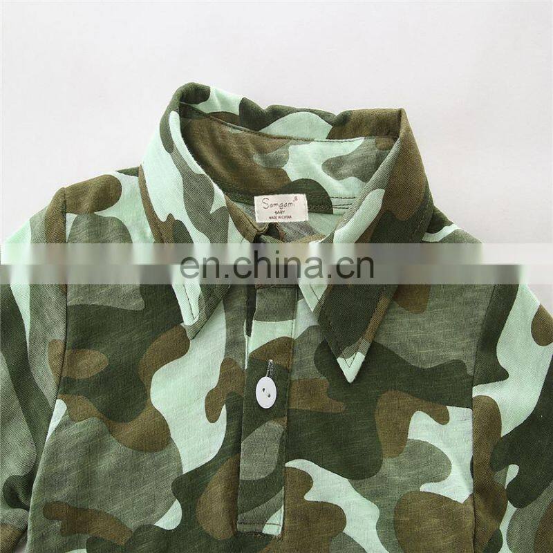 Boy Summer Camouflage Clothing Set Toddler Short Sleeve T-shirt + denim shorts 2pcs Outfit for 2-7T