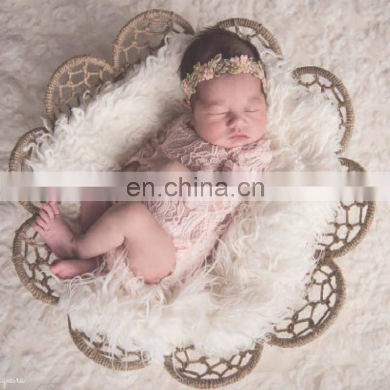 Newborn photography clothing lace rompers baby shower sitter romper