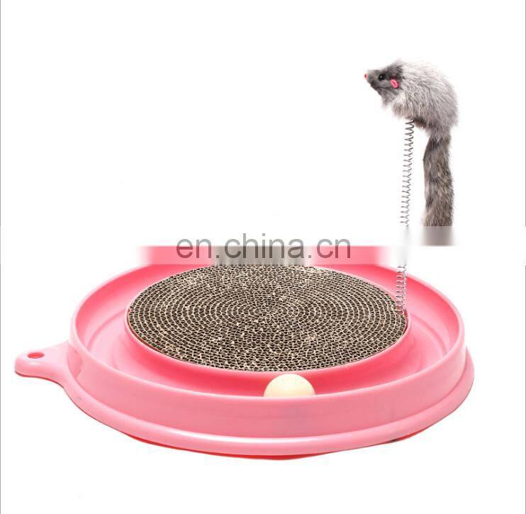 Pet Toys Cat Crazy Ball Disk Catch The Mouse Toy Interactive Amusement Plate Cat Moving Turntable