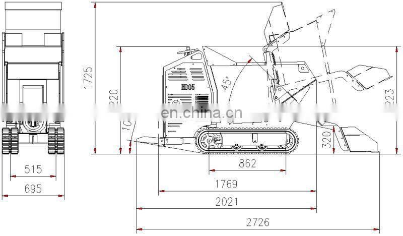 HYSOON HD05A self loading track dumper