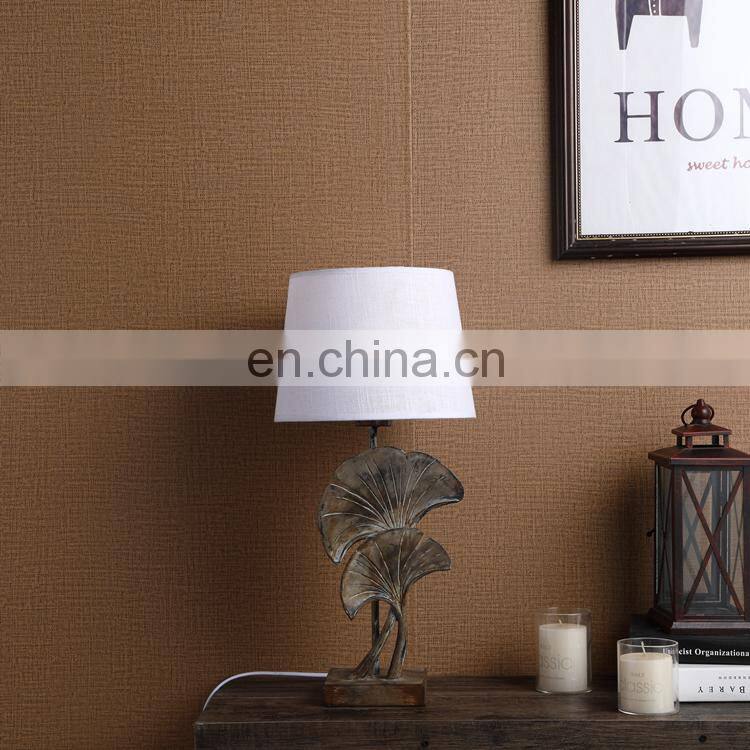 Factory cheap wholesale light fixtures vintage leaf shape bedroom desk lamp for hotel home