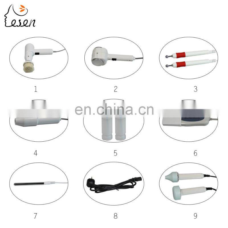 High Frequency + Ultrasonic + Spot Removal + Vacuum + Spray Into Facial Dermabrasion Microdermabrasion Machine 9 in 1