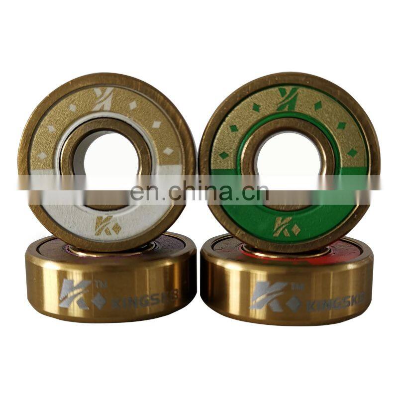 King of Diamonds Gold Titanium Skateboard Bearings