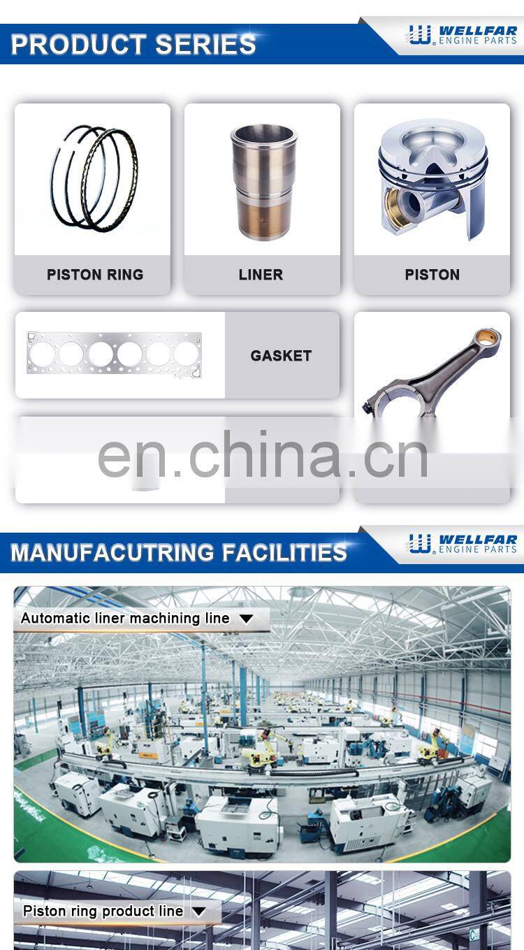 Wellfar Engine piston and clamp 102mm  ISF 3.8 for diesel Engine Parts